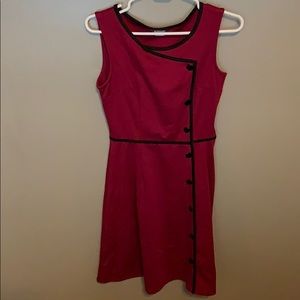 Magenta midi, work dress.